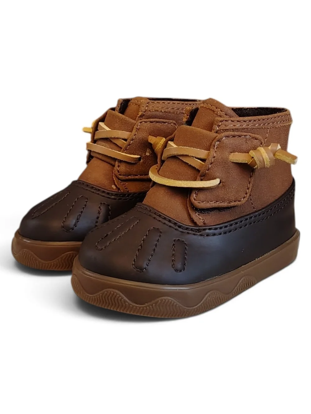 Sperry Top-Sider Baby Icestorm Duck Crib Booties Brown Tan Size 1M